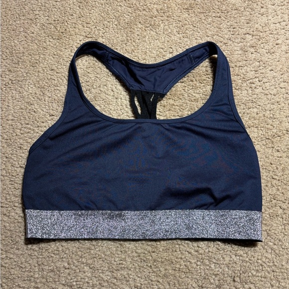 Victoria's Secret Other - Victoria’s secret Navy/ Sparkly Sports Bra Womens size small